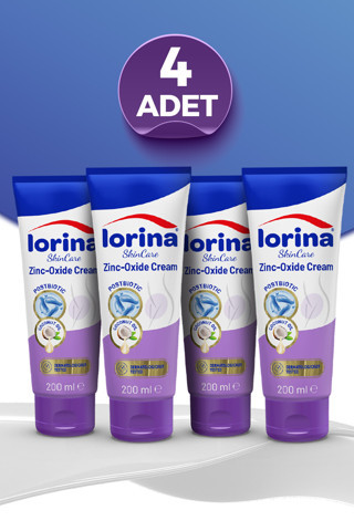 Lorina Skin Care Çinko Oksitli bariyer kremi 200 ML 4 Adet