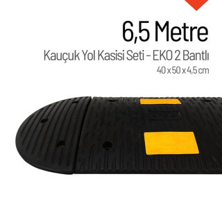 Soylu 6,5 Metre Kauçuk Hız Kesici Set | 2 Bantlı Yol Kasisi Uygulaması