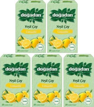 Doğadan Yeşil Çay Limonlu 20'Li X 5 Adet