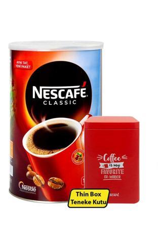 Nescafe Classic Kahve Teneke 1000 Gr (1 Kg) + Metal Saklama Kutusu