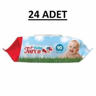 Baby Turco Klasik 90 Yaprak 24'lü Paket Islak Havlu Mendil