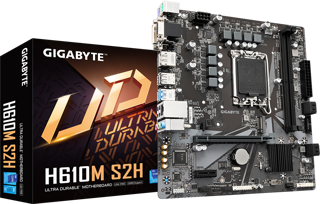 GIGABYTE H610M S2H, 2xDDR5, M.2, D-SUB, DVI, HDMI, DP, 12-13-14.Nesil, LGA1700 Soket, Anakart