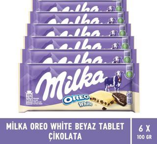 Milka Oreo White Beyaz Tablet Çikolata 100 gr - 6 Adet