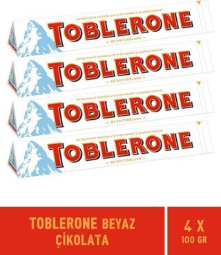 Toblerone Beyaz Çikolata 100 gr - 4 Adet