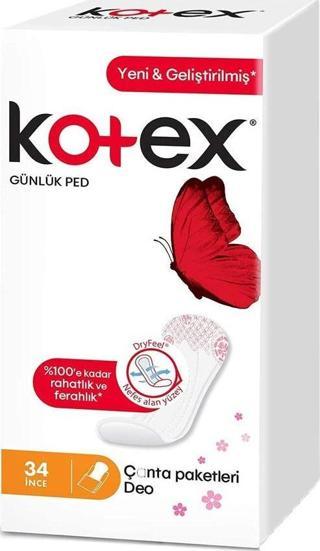 Kotex Ince Günlük Ped 34lü Parfümlü