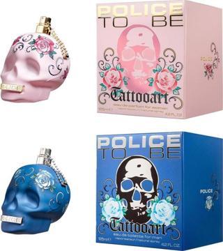 POLICE TattooArt Woman EDP 125ML & TattooArt Man EDT 125ML Kadın ve Erkek 2li Parfüm Seti