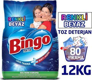 Bingo Matik Toz Çamaşır Deterjanı 6 Kg Renkli-Beyaz 2'Li