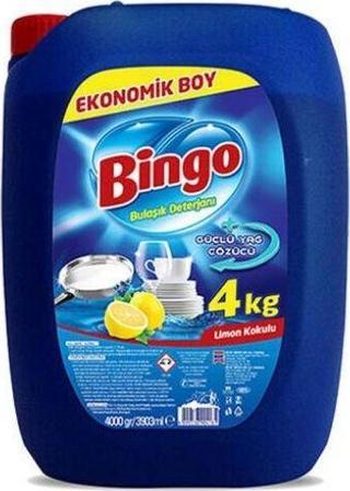 Bingo Sıvı Bulaşık Deterjanı Limonlu 4 Kg. (4'lü)