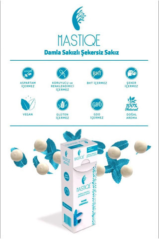 Mastiqe Doğal Nane Aromalı Sakız 20g