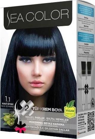 Sea Color Kit Saç Boyası 1.1 Mavi Siyah