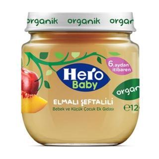 Hero Baby Organik Elma-Şeftali 120 Gr. (4'lü)