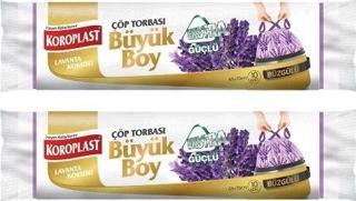 Koroplast Çöp Torbası Ekstra Büzgülü Büyük Lavanta 10'lu