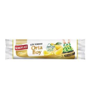 Koroplast Çöp Torbası Extra Büzgülü Orta Limonlu 15-li (12'li)