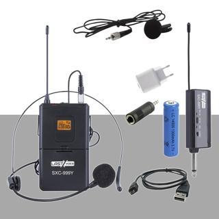Lastvoice SXC-999Y Şarjlı Telsiz Kablosuz Headset Yaka Mikrofonu (UHF Sabit Kanal)