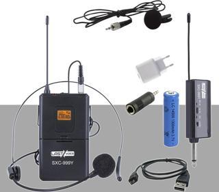 Lastvoice SXC-999Y Şarjlı Telsiz Kablosuz Headset Yaka Mikrofonu (UHF Sabit Kanal)