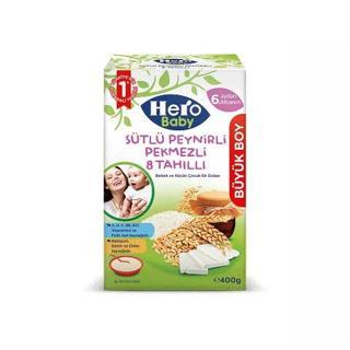 Hero Baby Sütlü Peynirli Pekmezli 8 Tahıllı 400 Gr. (12'li)