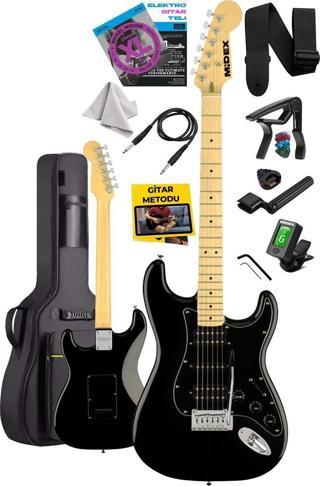 Midex RPH-40BK Full Black Elektro Gitar Seti HSH Manyetik Maple Klavye Üst Kalite