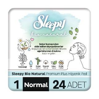 Sleepy Hijyenik Ped Bio Natural Super Eko Normal 24'lü (2'li)