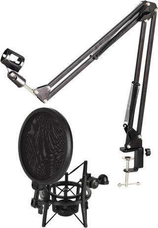 NB39 Masa Mikrofon Standı (Sehpa) + Sh-101 Pop Filtre ve Shock Mount Set