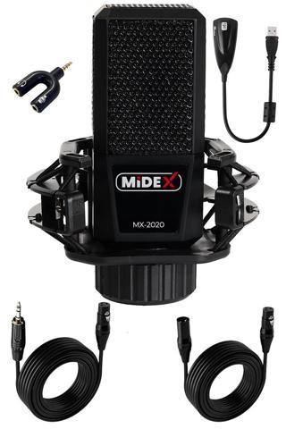 Midex MX-2020 Condenser +48V Stüdyo Ses Kayıt Mikrofonu