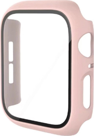 Apple Watch 44mm Camlı Kasa Ekran Koruyucu - Pembe