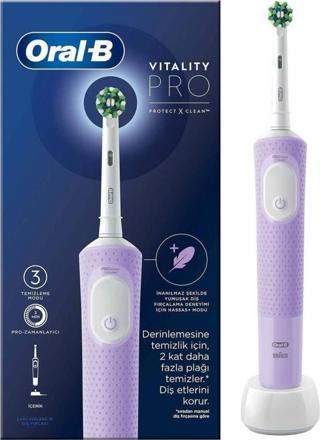 Oral-B D103 Vitality Pro Cross Action Şarjlı Diş Fırçası - Lila