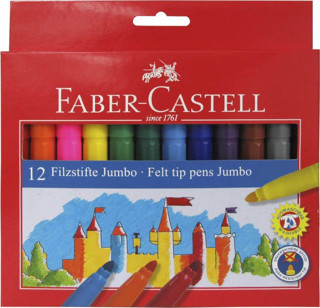 Faber-Castell 12'li Jumbo Keçeli Boya Kalemi