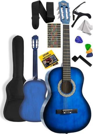 Midex CG-34BL Kaliteli 34 İnç 1/2 Juniur Çocuk Gitarı 4-8 Yaş Arası (Çanta Capo Nota Sticker Askı Pena Metod)