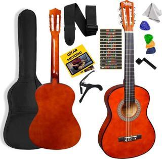 Midex CG-34BRW Kaliteli 34 İnç 1/2 Juniur Çocuk Gitarı 4-8 Yaş Arası (Çanta Capo Nota Sticker Askı Pena Metod)