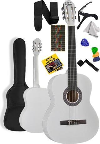 Midex CG-34WH Kaliteli 34 İnç 1/2 Juniur Çocuk Gitarı 4-8 Yaş Arası (Çanta Capo Nota Sticker Askı Pena Metod)