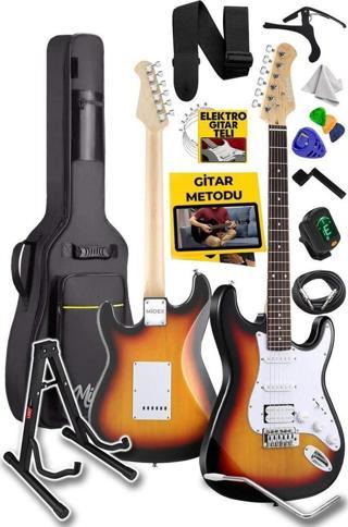 Midex RPH30SB-BAG Sunburs 4/4 Elektro Gitar Seti (Çanta Askı Capo Tuner Pena Kablo)