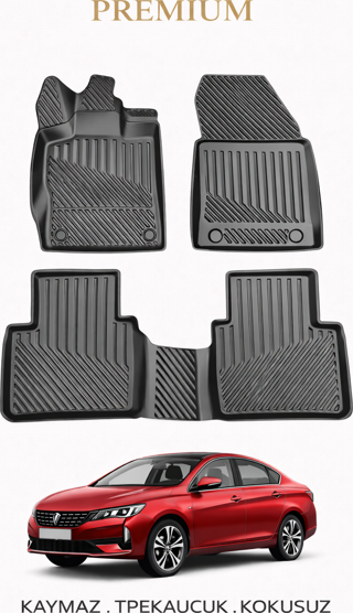 Black Gold Peugeot 408 2023+ Uyumlu 3D Oto Paspas Premium