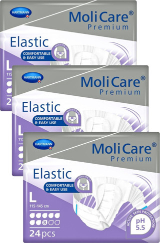 Hartmann Molicare Elastic Premium Hasta Bezi Large, 72 Adet, 8 Damla 3299ml Sıvı Emme Kapasiteli