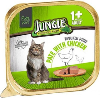 Jungle Tavuklu Pate Yetişkin Konserve Kedi Maması 100 gr