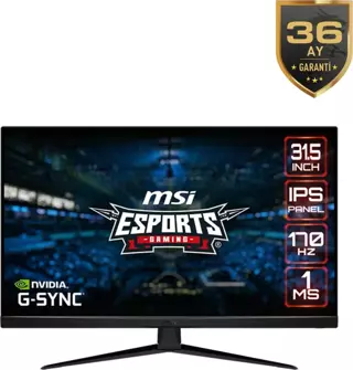 Msı G321Q 31.5 2560X1440 170Hz 1Ms Freesync Premium Hdmı Dp Flat Ips Monitör