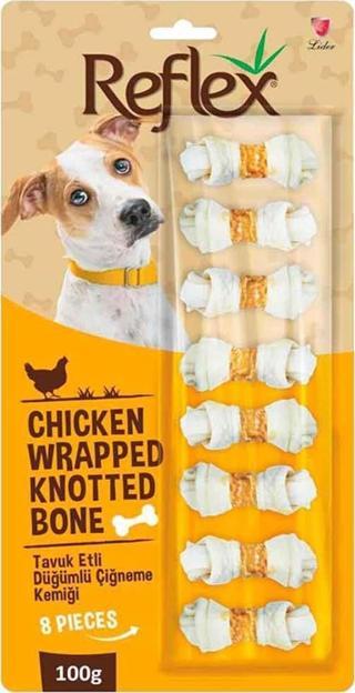Reflex Tavuk Etlli Çift Düğümlü Kemik Köpek Ödülü 100 Gr