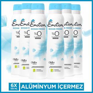 Emotion Ocean Fresh Kadın Deodorant 6x150ml
