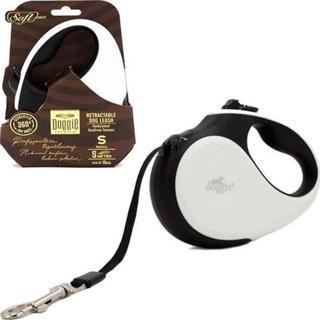 Doggie Otomatik Uzatma Tasması Soft Seri Beyaz 50 Kg / 5 Mt