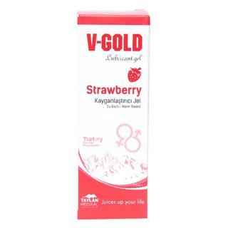 V-Gold Kayganlaştırıcı Jel Çilekli 75ML Lubricant Gel Strawberry