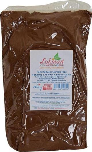 Türk Kahvesi Günlük Taze Çekilmiş 3.75 Orta Kavrum 500 gr Paket