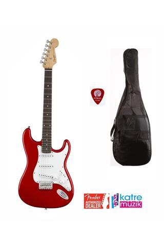 Fender Squier Mm Strat Kırmızı Elektro Gitar - Sabit Köprülü Hard Tail Red