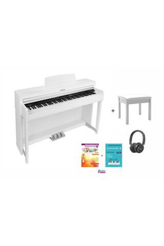 Medeli Dp460K Wh Mat Beyaz Piyano Seti ( Tabure Kulaklık Ve Piyano Metodları Hediye ) 
