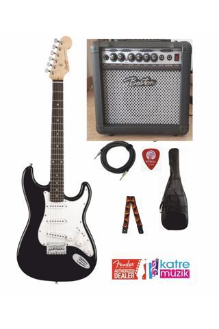 Squier Fender Mm Strat Pro Elektro Gitar Seti Boston Gf15 Amfi - Katre Müzik