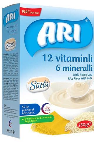 Arı 12 Vitaminli 6 Mineralli Sütlü Pirinçli Kaşık Maması 250 gr - Arı