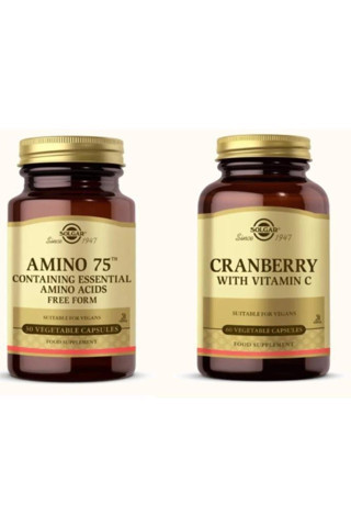 Solgar Amino 75 (essential Amino) 30 Kapsül+ Cranberry Extract With Vitamin C 60 Kapsül