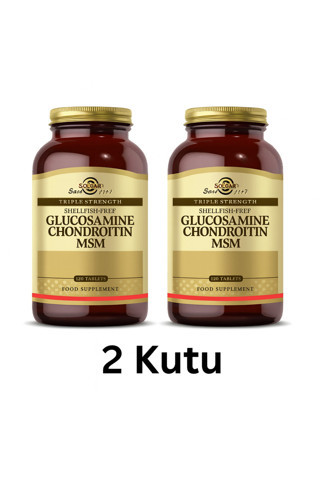Solgar Glucosamine Chondroitin MSM (Glukozamin Kondroitin MSM) 120 Tablet ( 2 adet )