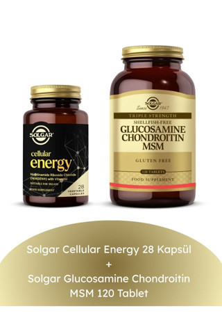 Solgar Cellular Energy 28 Kapsül + Glucosamine Chondroitin MSM 120 Tablet