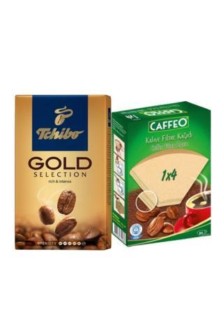 Tchibo Ve Caffeo Kahve Seti ( Gold Selection Filtre Kahve 250G + Caffeo 1X4 80'Li Filtre Kahve Kağıdı)