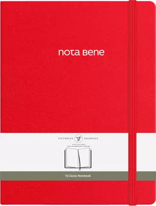 Victoria's Journals Nota Bene Classic Sert Kapak Defter, 19x25 cm, Çizgili