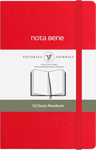 Victoria's Journals Nota Bene Classic Sert Kapak Defter, 9x14 cm, Çizgili